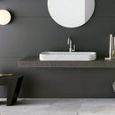 carrara white marble over counter sink W16 L32 H5 SKU-YEDSIM03 installed on bathroom above counter carrara white marble over counter sink W16 L32 H5 SKU-YEDSIM03 installed on bathroom above counter