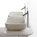Carrara White Marble Square Above-counter Sink Polished (W)17" (L)17" (H)6" Carrara White Marble Square Above-counter Sink Polished (W)17" (L)17" (H)6"