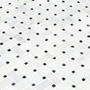 carrara white polished marble mosaics 1"x2" basketweave SKU-20012343 close view of product with joint carrara white polished marble mosaics 1"x2" basketweave SKU-20012343 close view of product with joint