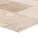Classic Beige Travertine Tiles Antique Pattern Brushed and Chiseled SKU-CBLTAPBFCE corner vşew Classic Beige Travertine Tiles Antique Pattern Brushed and Chiseled SKU-CBLTAPBFCE corner vşew