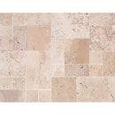 Classic Beige Travertine Tiles Antique Pattern Brushed and Chiseled SKU-CBLTAPBFCE multi view with joint Classic Beige Travertine Tiles Antique Pattern Brushed and Chiseled SKU-CBLTAPBFCE multi view with joint