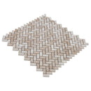 classic travertine tumbled mosaic tile 1x2 SKU-20012335 angle view classic travertine tumbled mosaic tile 1x2 SKU-20012335 angle view