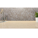 classic travertine tumbled mosaic tile 1x2 SKU-20012335 installed view on the kitchen wall classic travertine tumbled mosaic tile 1x2 SKU-20012335 installed view on the kitchen wall