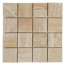 classic travertine vein cut mosaic tiles honed straight 3x3 SKU-20020082 mesh view of product classic travertine vein cut mosaic tiles honed straight 3x3 SKU-20020082 mesh view of product