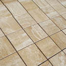 classic travertine vein cut mosaic tiles honed straight 3x3 SKU-20020082 close shot of product classic travertine vein cut mosaic tiles honed straight 3x3 SKU-20020082 close shot of product