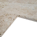 denizli beige antique pattern tile brushed chiseled unfilled SKU-20020083 corner view denizli beige antique pattern tile brushed chiseled unfilled SKU-20020083 corner view