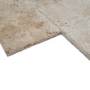 denizli beige antique pattern tile brushed chiseled unfilled SKU-20020083 corner view denizli beige antique pattern tile brushed chiseled unfilled SKU-20020083 corner view