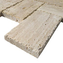 denizli beige vein cut travertine pavers honed chiseled 6x12 SKU-20020074 close up view denizli beige vein cut travertine pavers honed chiseled 6x12 SKU-20020074 close up view