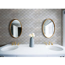 diamond beige marble and dolomit mosaic tile SKU-20024040 installed shot of product diamond beige marble and dolomit mosaic tile SKU-20024040 installed shot of product