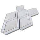 diamond beige marble and dolomit mosaic tile SKU-20024040 angle view diamond beige marble and dolomit mosaic tile SKU-20024040 angle view
