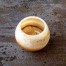 Honey Onyx Stone Candle Holder SKU-315377 top view Honey Onyx Stone Candle Holder SKU-315377 top view