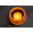 Honey Onyx Stone Candle Holder SKU-315377 top view Honey Onyx Stone Candle Holder SKU-315377 top view