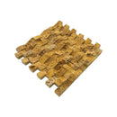 gold pyramid splitface travertine mosaics 1x2 SKU-20012400 angle view gold pyramid splitface travertine mosaics 1x2 SKU-20012400 angle view