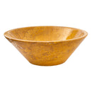 golden Sienna travertine natural stone V-Shape Tapered Sink polished size D16 H6 SKU EGEGSTPO165 side view golden Sienna travertine natural stone V-Shape Tapered Sink polished size D16 H6 SKU EGEGSTPO165 side view