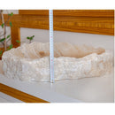 honey onyx natural stone vessel sink surface polished hand split size irregular SKU 202115 height measure view product shot honey onyx natural stone vessel sink surface polished hand split size irregular SKU 202115 height measure view product shot