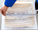 honey onyx rustic natural stone vessel sink SKU NTRSTC55 width measure view honey onyx rustic natural stone vessel sink SKU NTRSTC55 width measure view