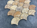 Scabos Travertine Laguna on 12" x 12" Mesh Mosaic Tile Scabos Travertine Laguna on 12" x 12" Mesh Mosaic Tile