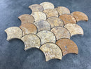 Scabos Travertine Laguna on 12" x 12" Mesh Mosaic Tile Scabos Travertine Laguna on 12" x 12" Mesh Mosaic Tile
