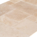 Light Beige Premium Travertine Tiles Antique Pattern Tumbled SKU-LBTPAPTUM close view Light Beige Premium Travertine Tiles Antique Pattern Tumbled SKU-LBTPAPTUM close view