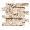 light beige travertine split face stone siding mosaic tile mesh size 12x12-SKU-20012360 mesh view light beige travertine split face stone siding mosaic tile mesh size 12x12-SKU-20012360 mesh view