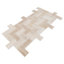 light beige vein cut travertine tile surface polished size 12"x24"x1/2" SKU-10080934 product shot angle view light beige vein cut travertine tile surface polished size 12"x24"x1/2" SKU-10080934 product shot angle view