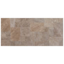 meandros walnut antique pattern set travertine tile SKU-10061703 multi top view meandros walnut antique pattern set travertine tile SKU-10061703 multi top view