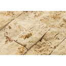 beige rustic splitface travertine mosaics 1x2 SKU 20012362 close view beige rustic splitface travertine mosaics 1x2 SKU 20012362 close view