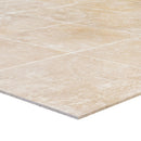 oasis beige travertine honed filled 18"x18" SKU-10000938 corner view oasis beige travertine honed filled 18"x18" SKU-10000938 corner view