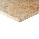oasis gold premum travertine tile honed and filled size 18"x18" SKU-10074413 corner view oasis gold premum travertine tile honed and filled size 18"x18" SKU-10074413 corner view