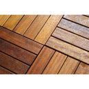 opus iroko channeled wood decking 20"x20" size SKU 972007 product shot angle view opus iroko channeled wood decking 20"x20" size SKU 972007 product shot angle view