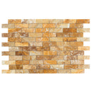 scabos travertine mosaics brushed filled 2x6 SKU-20012416 multi top view scabos travertine mosaics brushed filled 2x6 SKU-20012416 multi top view