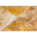 scabos travertine tile size 16"x24" surface brushed filled edge chiseled SKU-10086021.4 close-up shot of travertine tiles. scabos travertine tile size 16"x24" surface brushed filled edge chiseled SKU-10086021.4 close-up shot of travertine tiles.