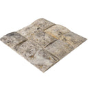 silver basketweave travertine mosaics SKU-20040001 angle view silver basketweave travertine mosaics SKU-20040001 angle view