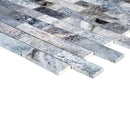silver travertine mosaics polished and filled 2x6 SKU-20012417 corner view silver travertine mosaics polished and filled 2x6 SKU-20012417 corner view