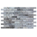 silver travertine mosaics polished and filled 2x6 SKU-20012417 multi top view silver travertine mosaics polished and filled 2x6 SKU-20012417 multi top view