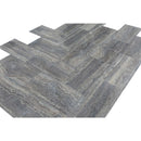 silver vein cut travertine tile size12"x24" surface polished filled edge straight SKU-10080932.2 Angle shot of product silver vein cut travertine tile size12"x24" surface polished filled edge straight SKU-10080932.2 Angle shot of product
