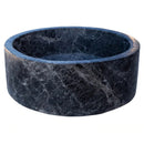 sirius black marble natural stone round shape Vessel Sink Polished size D16.5 H6 SKU TMS19 side view sirius black marble natural stone round shape Vessel Sink Polished size D16.5 H6 SKU TMS19 side view