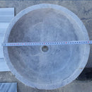 Natural Stone Sirius Silver Marble Self-Rimming Vessel Sink Polished (D)16" (H)6" Natural Stone Sirius Silver Marble Self-Rimming Vessel Sink Polished (D)16" (H)6"