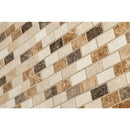 spanish mix marble mosaic tile mesh size 12"x12" surface polished SKU-10083724 angle view spanish mix marble mosaic tile mesh size 12"x12" surface polished SKU-10083724 angle view