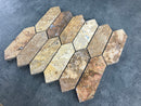 Scabos Travertine Strada Design on 12" x 12" Mesh Mosaic Tile Scabos Travertine Strada Design on 12" x 12" Mesh Mosaic Tile
