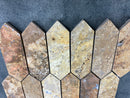 Scabos Travertine Strada Design on 12" x 12" Mesh Mosaic Tile Scabos Travertine Strada Design on 12" x 12" Mesh Mosaic Tile