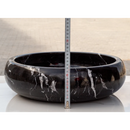 Natural Stone Toros Black Marble Vessel Sink Bowl Polished (D)16" (H)5" Natural Stone Toros Black Marble Vessel Sink Bowl Polished (D)16" (H)5"