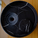 Toros Black Natural Stone Marble Artistic Vessel Sink Polished (D)17.5" (H)6" Toros Black Natural Stone Marble Artistic Vessel Sink Polished (D)17.5" (H)6"