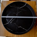 Toros Black Natural Stone Marble Artistic Vessel Sink Polished (D)17.5" (H)6" Toros Black Natural Stone Marble Artistic Vessel Sink Polished (D)17.5" (H)6"
