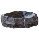 toros black rustic marble natural stone vessel sink polished hand-split face size (W)17" (L)17" (H)5" SKU-NTRVS08 product shot front view toros black rustic marble natural stone vessel sink polished hand-split face size (W)17" (L)17" (H)5" SKU-NTRVS08 product shot front view