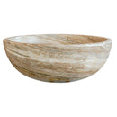 traonyx travertine onyx natural stone marble vessel sink size (D)16" (H)6" SKU-NTRVS32 product shot front view traonyx travertine onyx natural stone marble vessel sink size (D)16" (H)6" SKU-NTRVS32 product shot front view