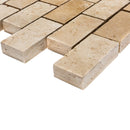 travertine pavers beige tumbled 4x8 SKU-20030001 close corner view travertine pavers beige tumbled 4x8 SKU-20030001 close corner view