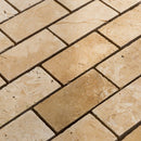 travertine pavers beige tumbled 4x8 SKU-20030005 close view travertine pavers beige tumbled 4x8 SKU-20030005 close view