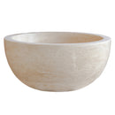 Troia Light Travertine Natural Stone Round Above Vanity Bathroom Sink (D)12.5" (H)6" Troia Light Travertine Natural Stone Round Above Vanity Bathroom Sink (D)12.5" (H)6"