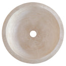 Troia Light Travertine Natural Stone Round Above Vanity Bathroom Sink (D)12.5" (H)6" Troia Light Travertine Natural Stone Round Above Vanity Bathroom Sink (D)12.5" (H)6"